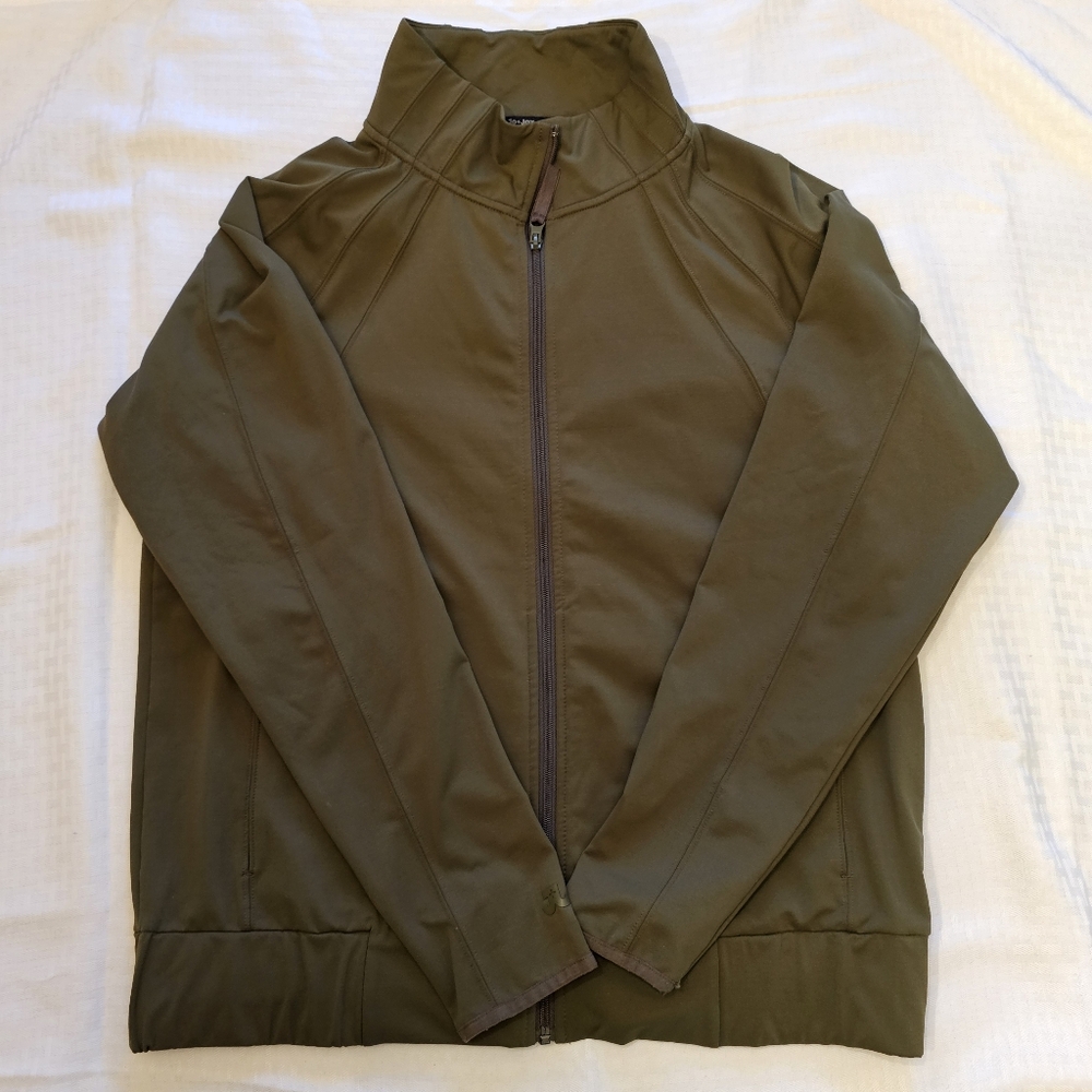 Jo+Jax XL Premium Dance‎ Activewear Full Zip Jacket Olive Green